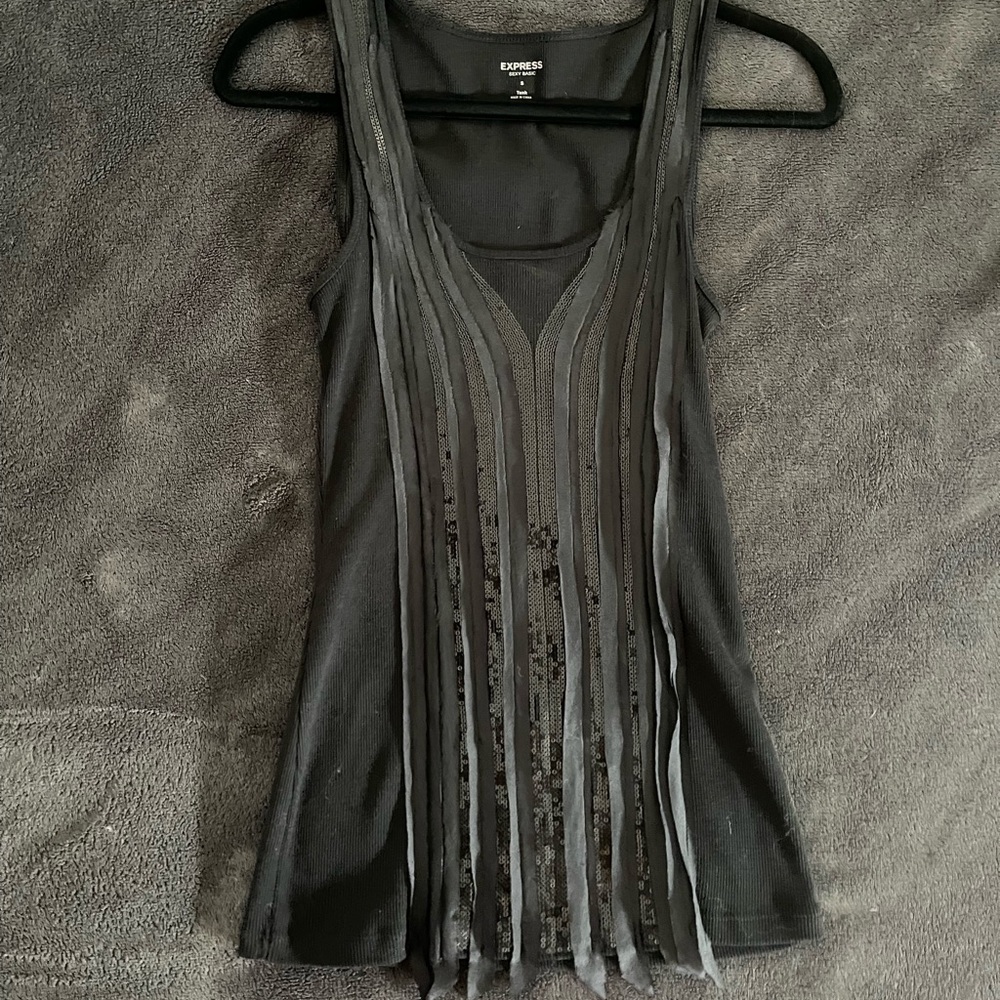 Black tank top